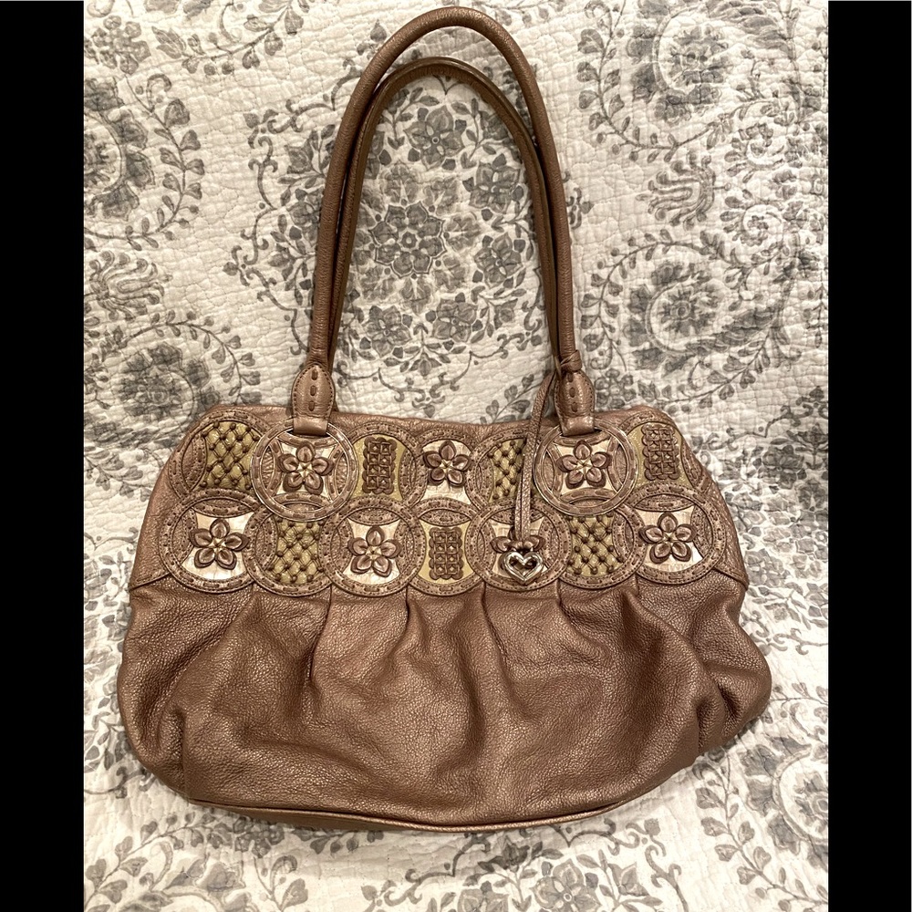 Brighton NALA Leather Metallic Bronze Masterpiece Collection Handbag RETIRED